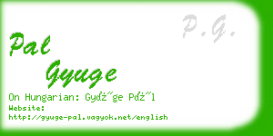 pal gyuge business card